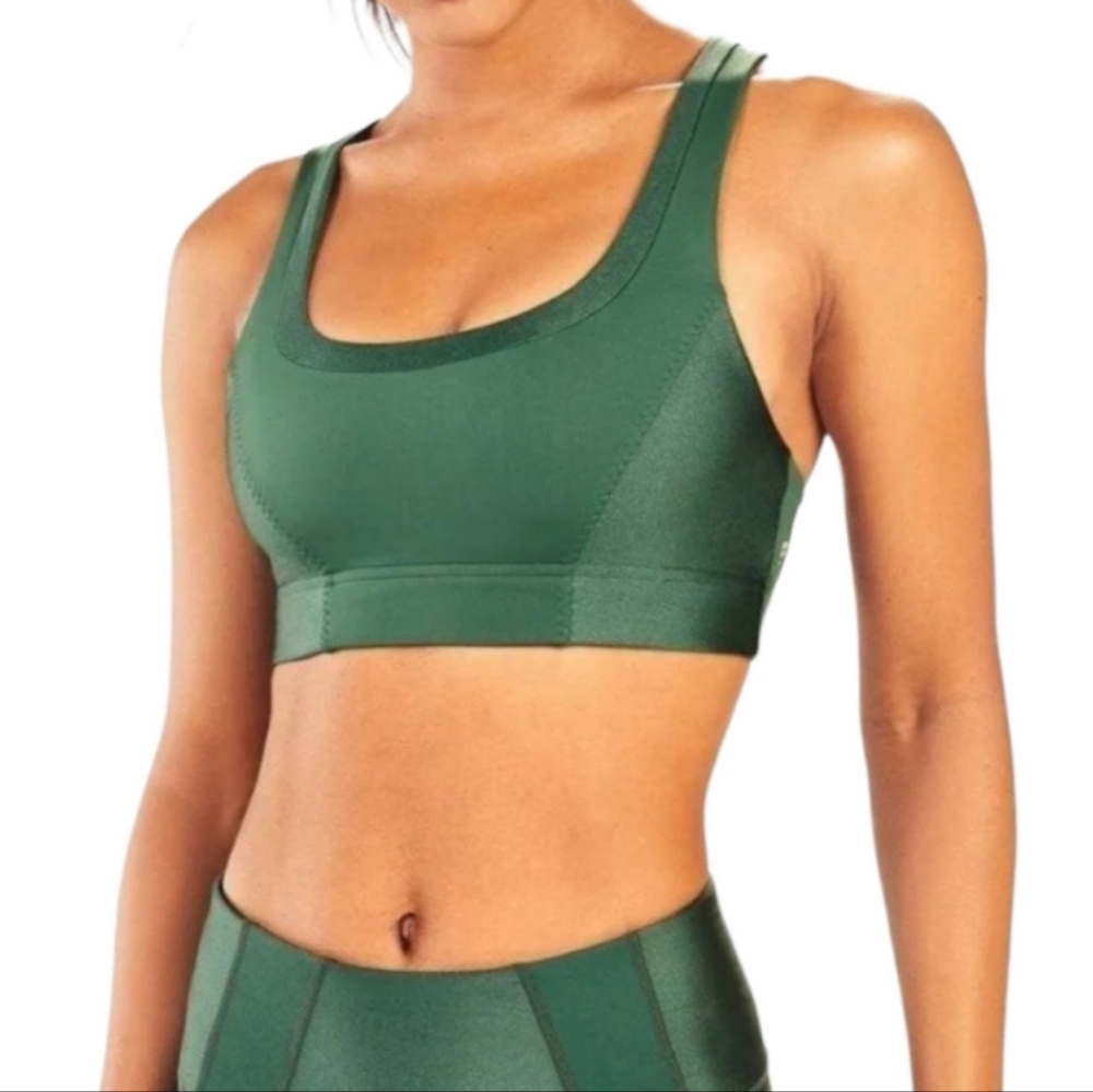 Fabletics Green Gym Workout Bra Top XS‎
